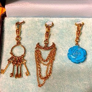 New JUICY COUTURE 3 PIECE CHARM SET RARE